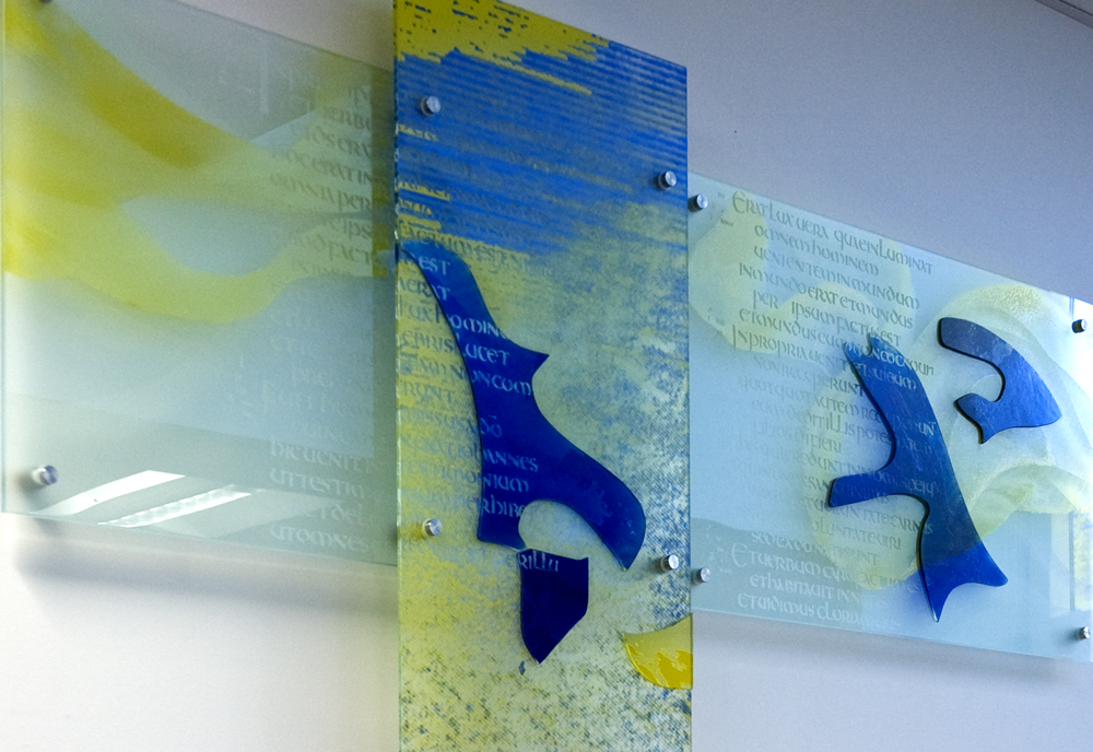 Wall glass panel for St Bede' School Wall glass panel for St Bede' School